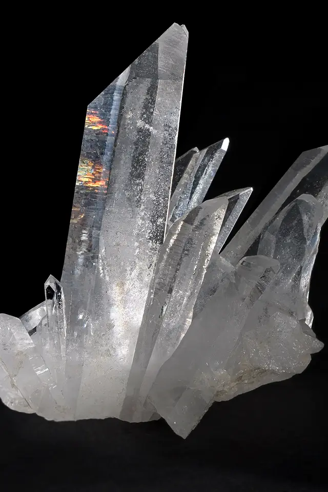 Stock picture: clear quartz crystal cluster